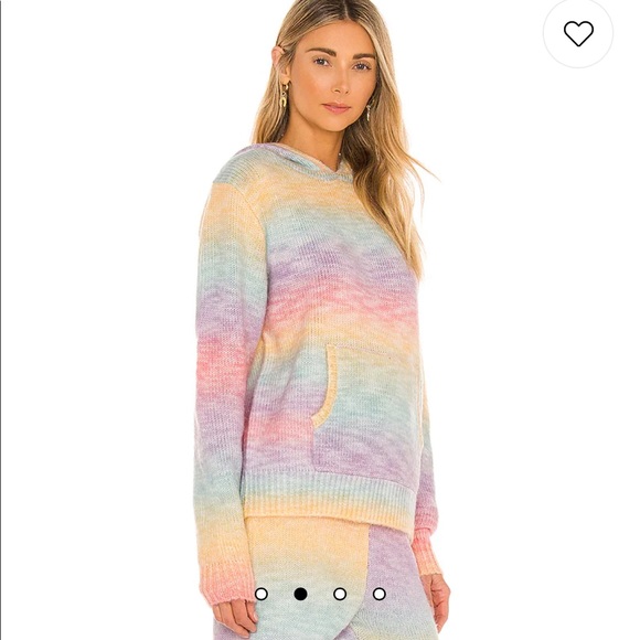 Frankie’s Bikinis Rainbow Knit Aiden Sweater Hoodie Size S - Picture 3 of 4